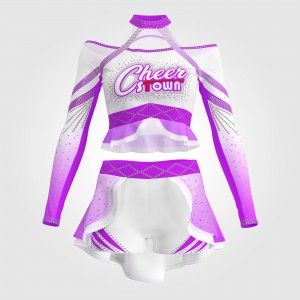 youth two piece purple cheerleader apparel