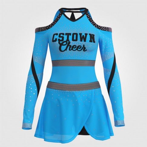 adult black cheerleader costume  blue 0