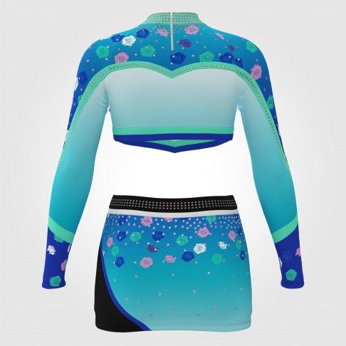 make your own discount cheerleading uniform blue 1