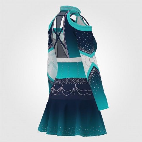 hot teal black and white cheer clothes green 4