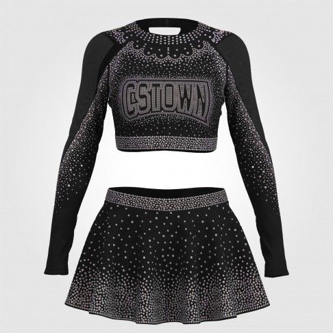 all star black cheap cheerleading uniforms black 0