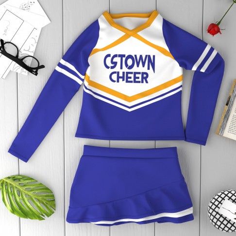 custom cheer practice outfit blue 6