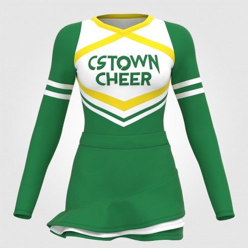 custom cheer practice outfit green 0