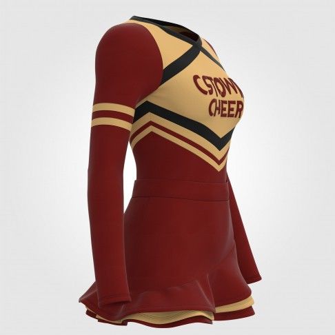custom cheer practice outfit red 3