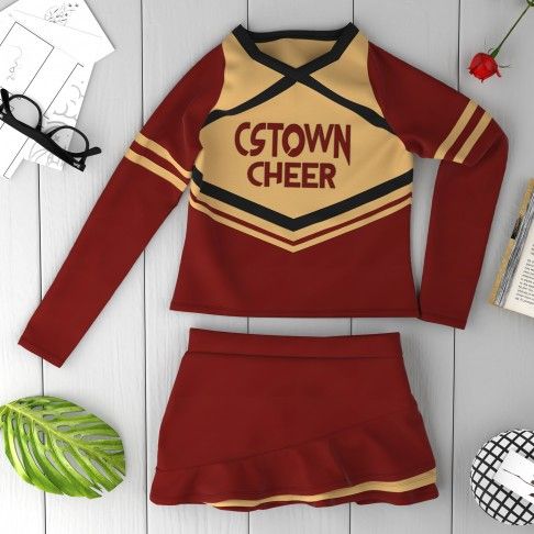 custom cheer practice outfit red 6