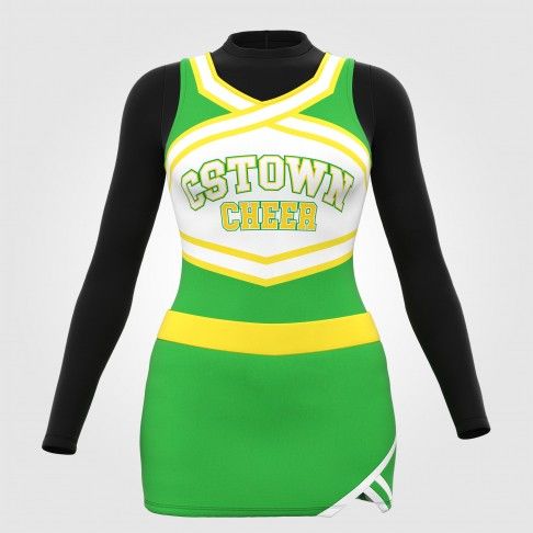 custom cheer practice wear green 0