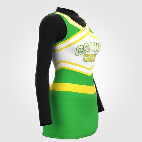 custom cheer practice wear green 3