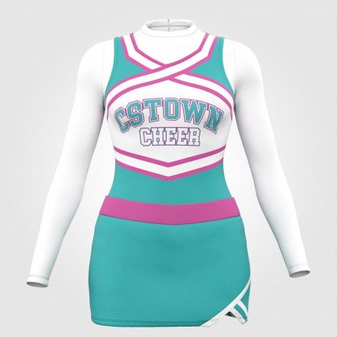 custom cheer practice wear sea green 0