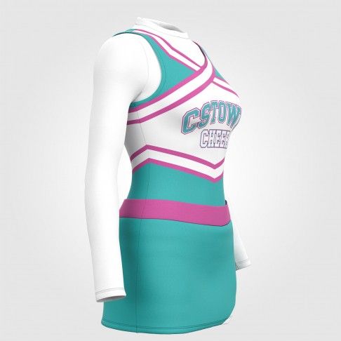 custom cheer practice wear sea green 3