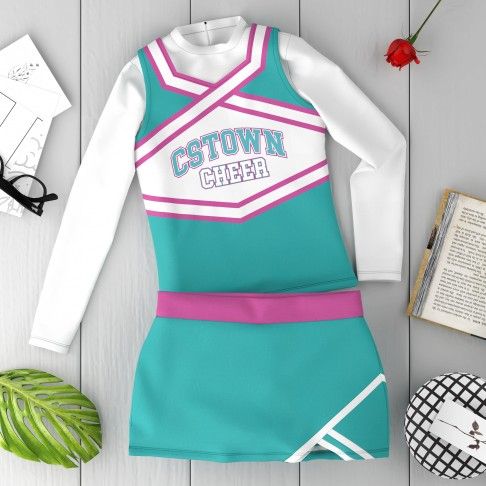 custom cheer practice wear sea green 6