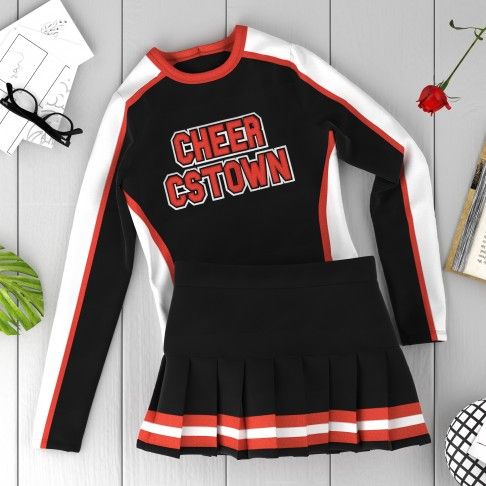 custom cheer practice wear black 6