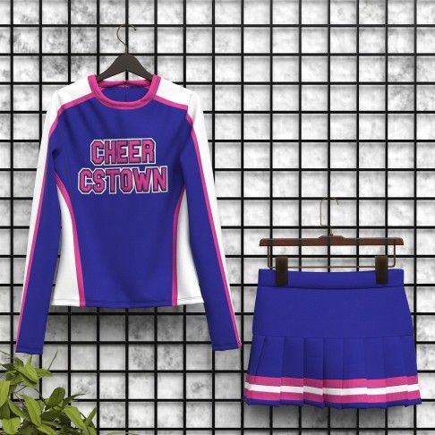 custom cheer practice wear purple 5