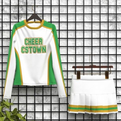 custom cheer practice wear white 5