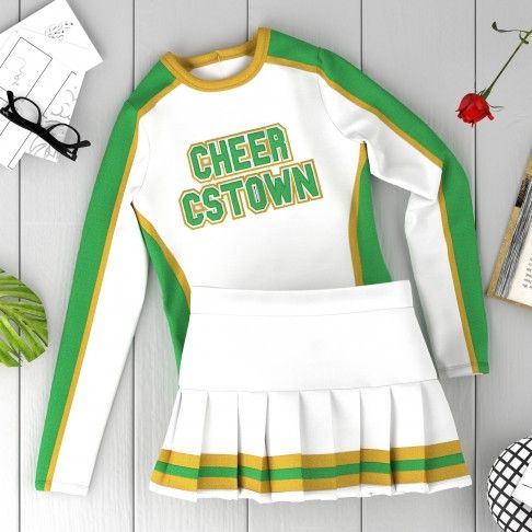 custom cheer practice wear white 6