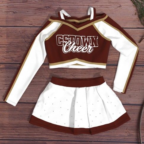 custom cheer practice shirts brown 6