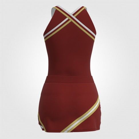 youth custom maroon cheer uniforms red 1