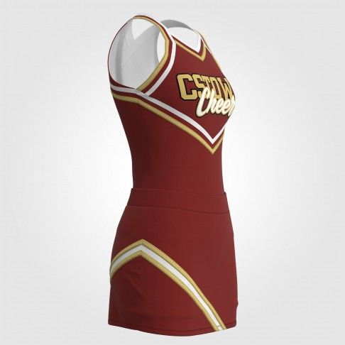 youth custom maroon cheer uniforms red 3