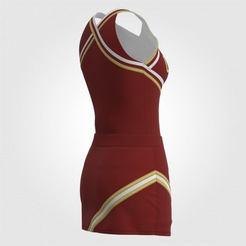 youth custom maroon cheer uniforms red 4