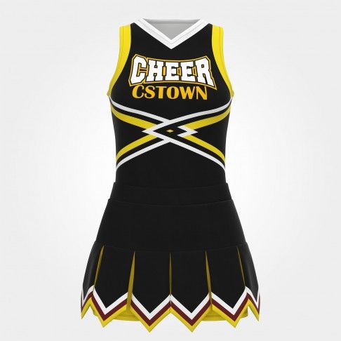 affordable red and yellow cheerleading sideline black 0