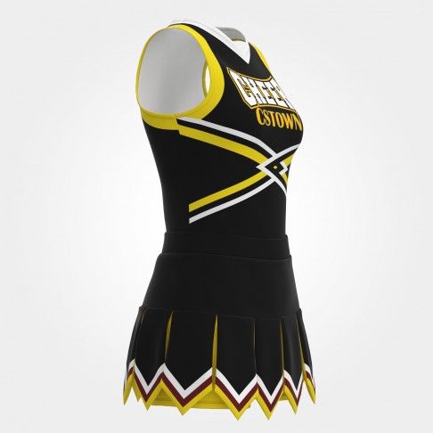 affordable red and yellow cheerleading sideline black 3