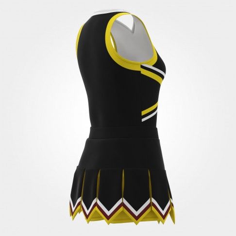 affordable red and yellow cheerleading sideline black 4