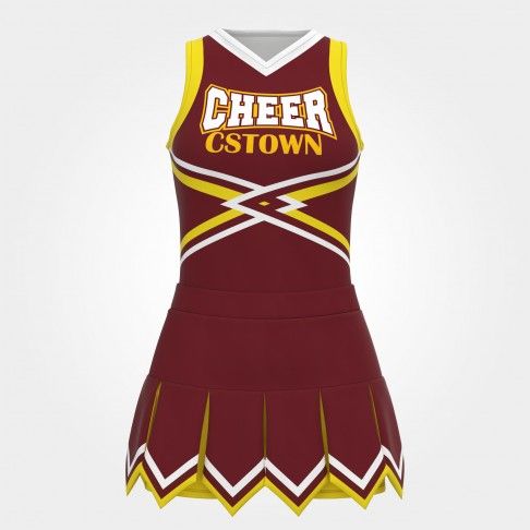 affordable red and yellow cheerleading sideline red 0