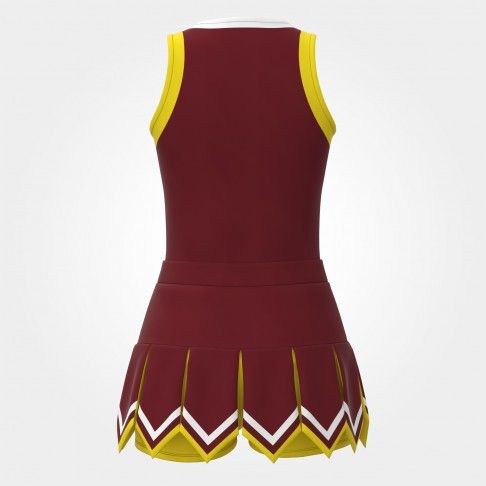 affordable red and yellow cheerleading sideline red 1
