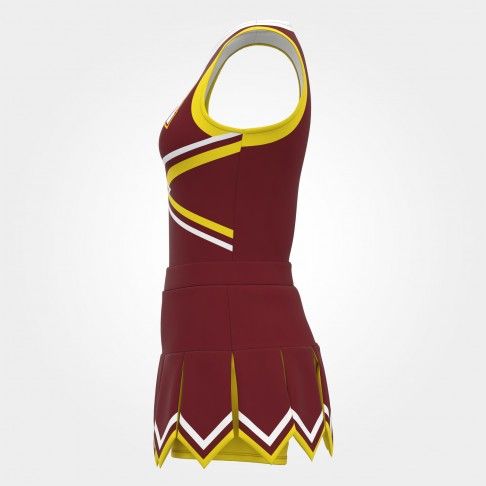 affordable red and yellow cheerleading sideline red 2