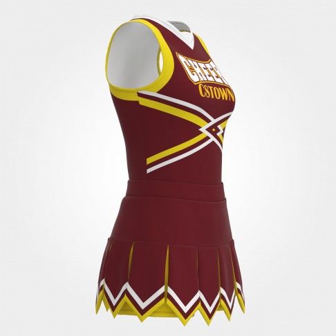 affordable red and yellow cheerleading sideline red 3