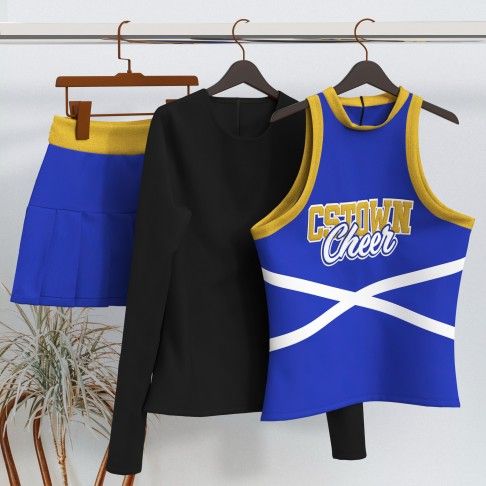 youth blue cheerleading costume  blue 5