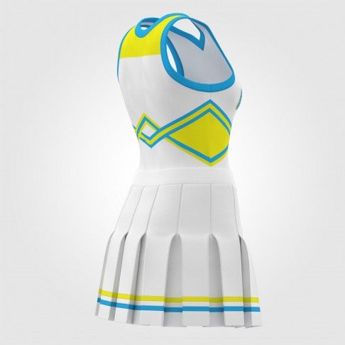  2 piece white sideline  cheer uniforms white 4