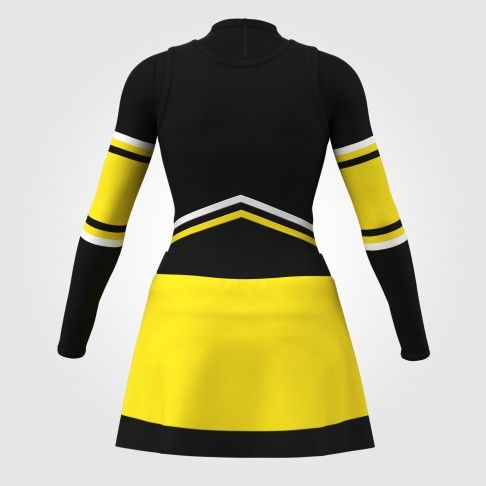 short sleeve homemade cheerleader costume yellow 1