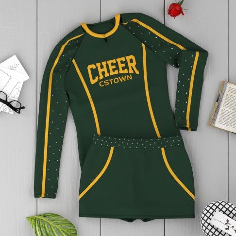 create cheer uniforms package green 6