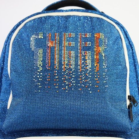 cheap personalized glitter cheer bags blue 3