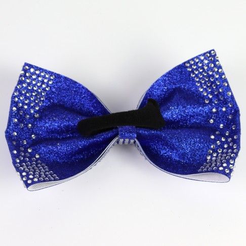 competition rhinestone cheer bows blue 1