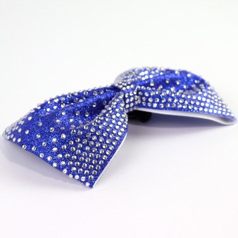 competition rhinestone cheer bows blue 2