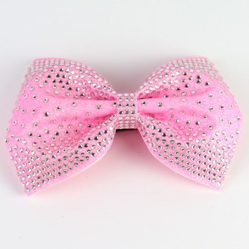 competition rhinestone cheer bows pink 0