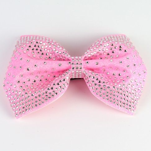 competition rhinestone cheer bows pink 0