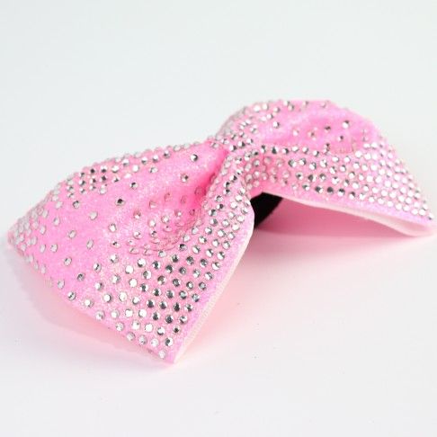 competition rhinestone cheer bows pink 2