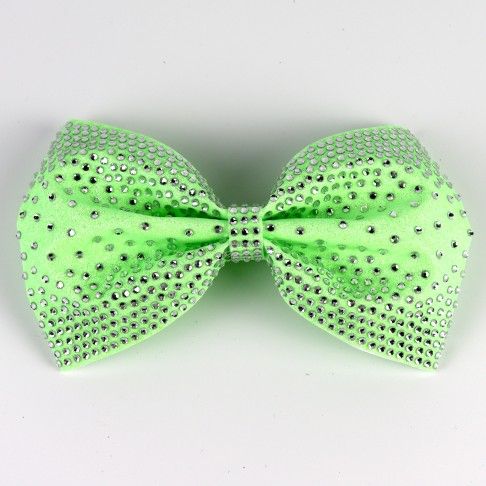 competition rhinestone cheer bows green 0