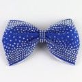 competition rhinestone cheer bows lycra blue