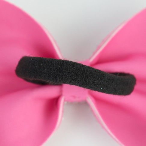 competition rhinestone cheer bows lycra pink 4