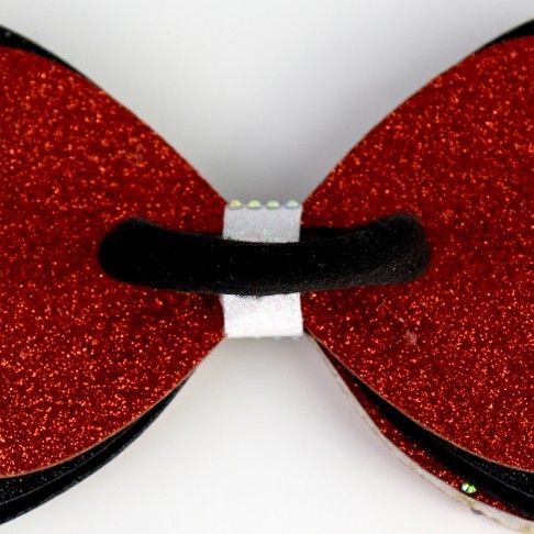competition rhinestone cheer bows plastic red 4