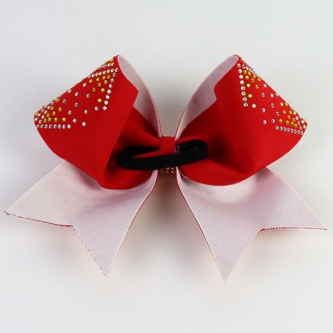bulk sparkling cheer bows lycra red 1