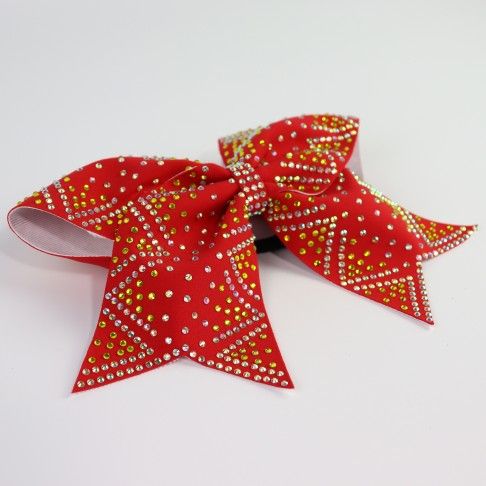 bulk sparkling cheer bows lycra red 2