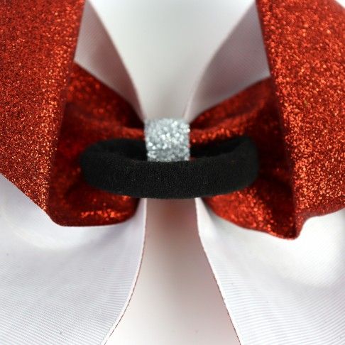 bulk sparkling cheer bows plastic red 4