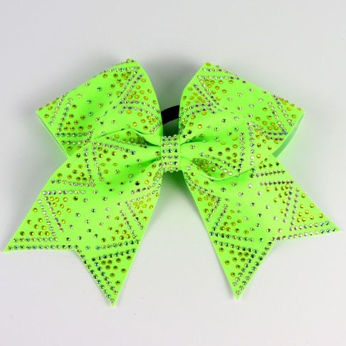 bulk sparkling cheer bows lycra green 0