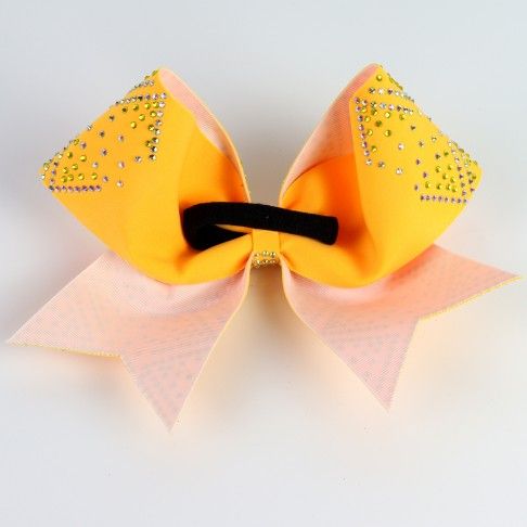 bulk sparkling cheer bows yellow 1