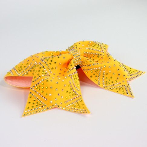 bulk sparkling cheer bows yellow 2