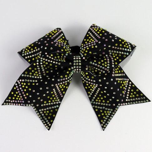 bulk sparkling cheer bows lycra black 0